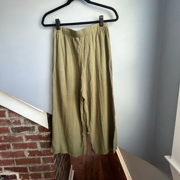 Army green culottes, super comfy for a day of running errands! - Picture 3 of 6